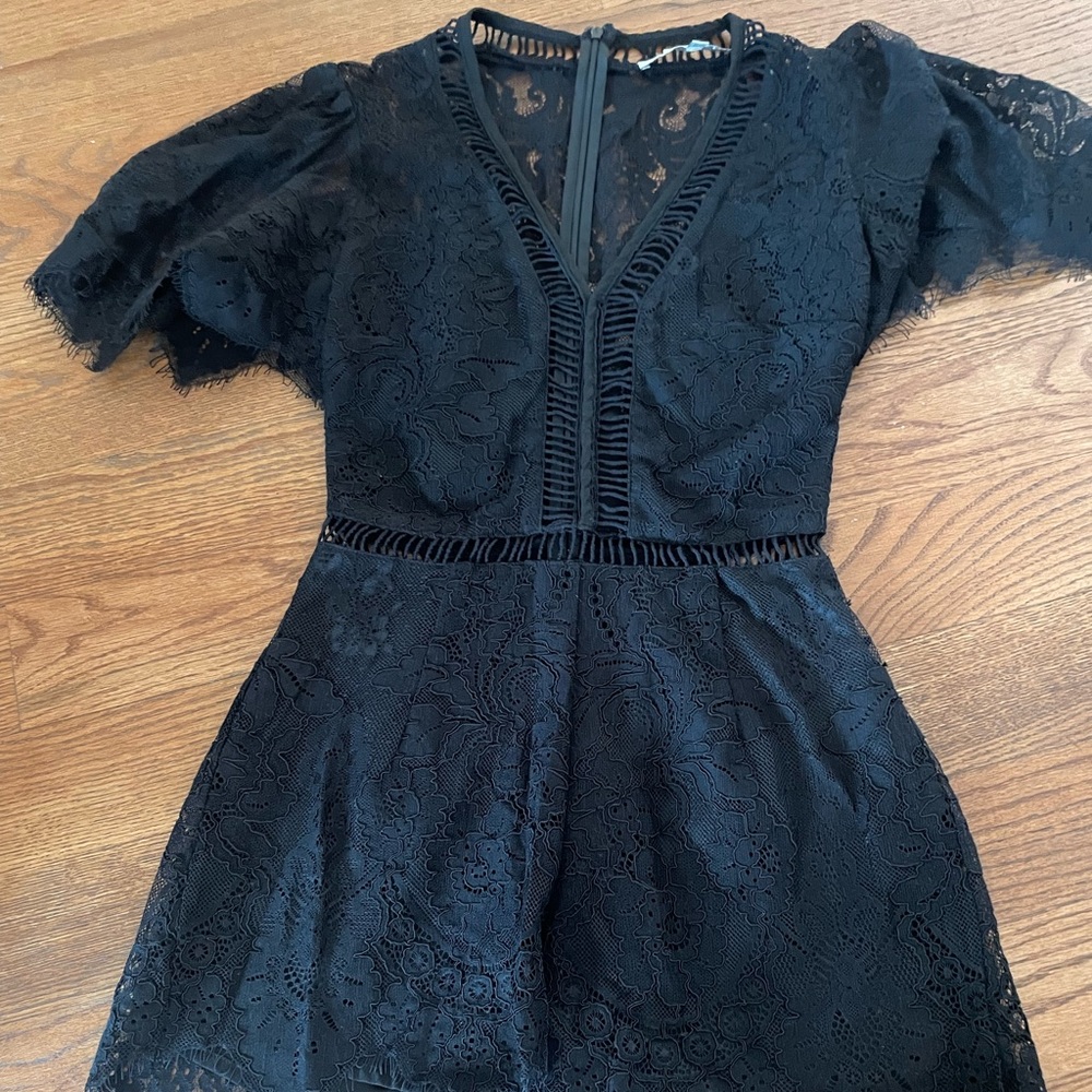 Lovers and Friends lace black romper